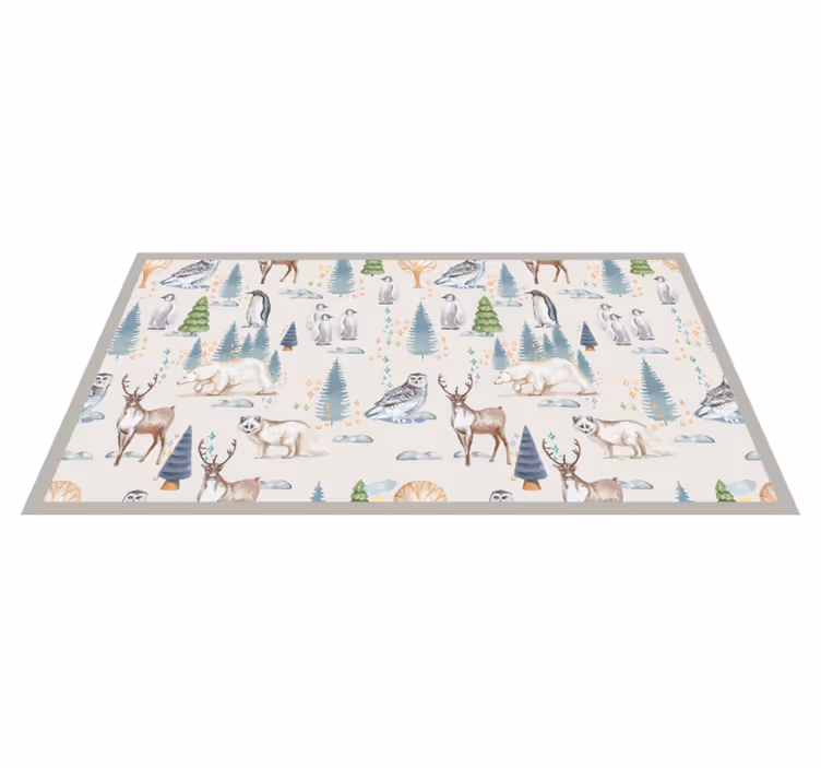 Tapis vinyle animal Forêt d'automne - TenStickers