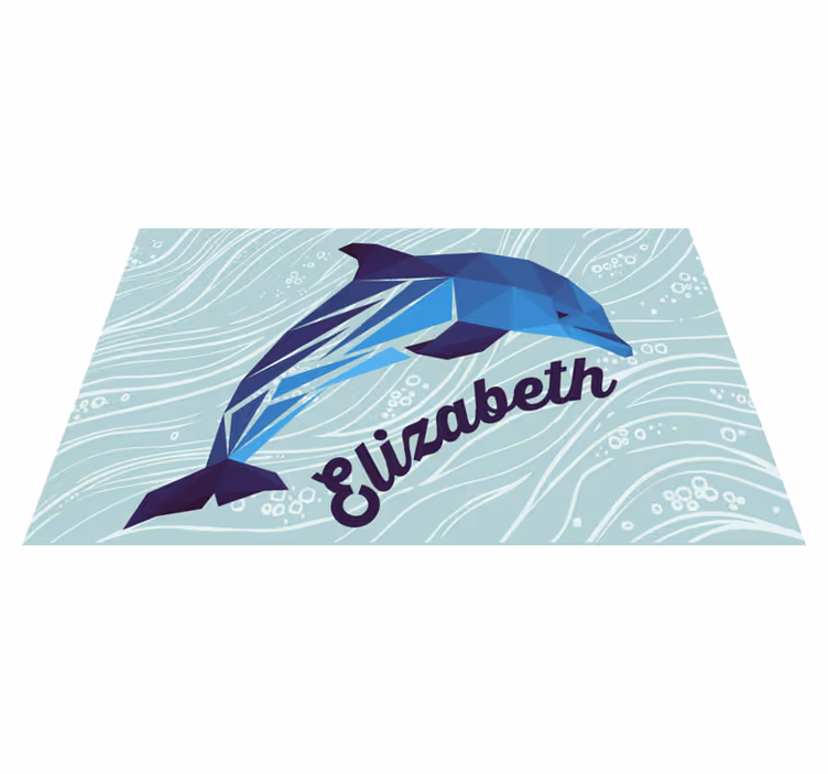 Tapis vinyles personnalisable dauphin personnalisé - TenStickers