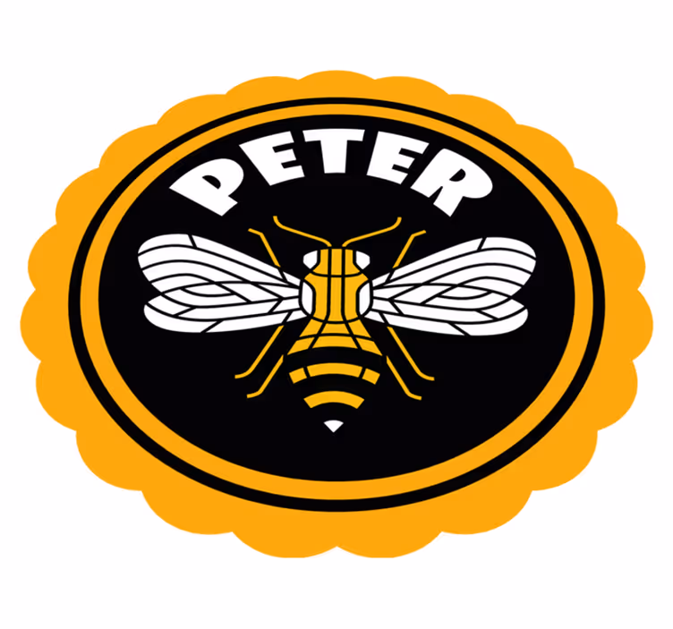 Tapis vinyles personnalisable emblème d'abeille personnalisé - TenStickers