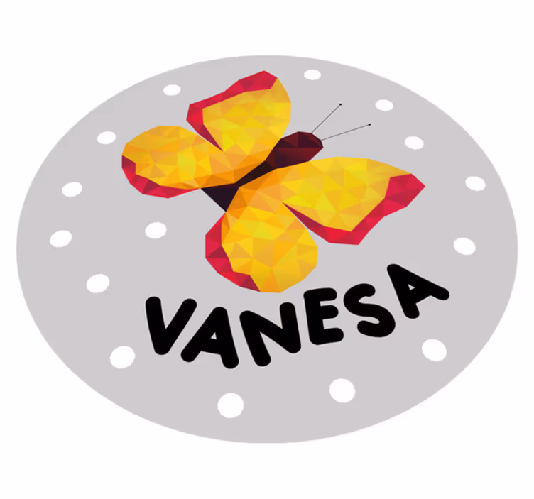 Tapis vinyles personnalisable papillon personnalisé - TenStickers