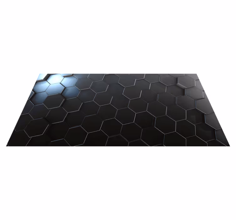 Tapis vinyle géométrique dégradé hexagonal - TenStickers