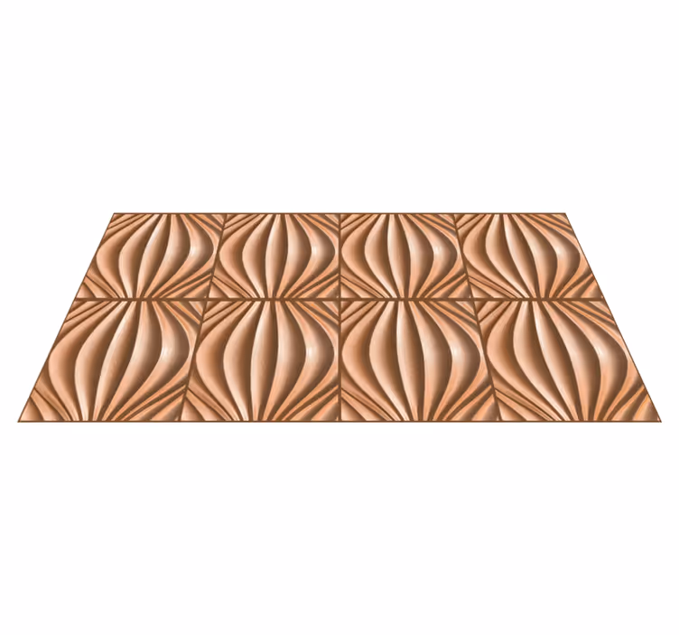 Tapis mosaique vinyle motif de mosaïque ondulé - TenStickers