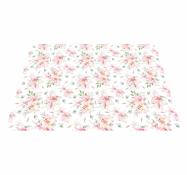 Tapis vinyle plantes élégance florale en fleurs - TenStickers