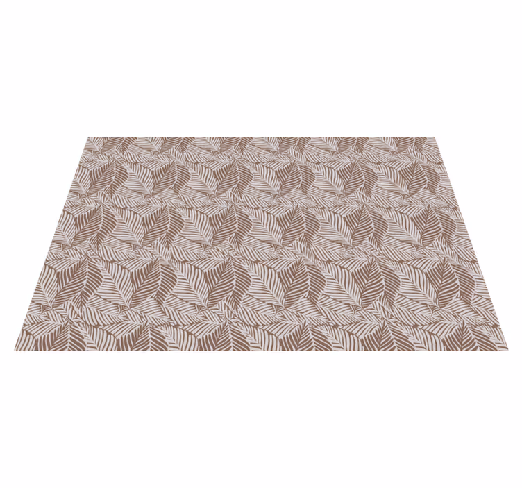 Tapis vinyle plantes surface à motifs de feuilles - TenStickers