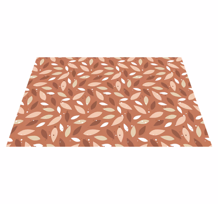Tapis vinyle plantes motif feuillu - TenStickers