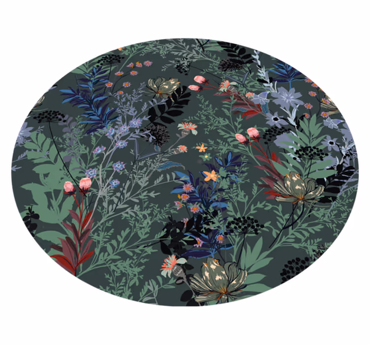 Tapis vinyle plantes motif botanique - TenStickers