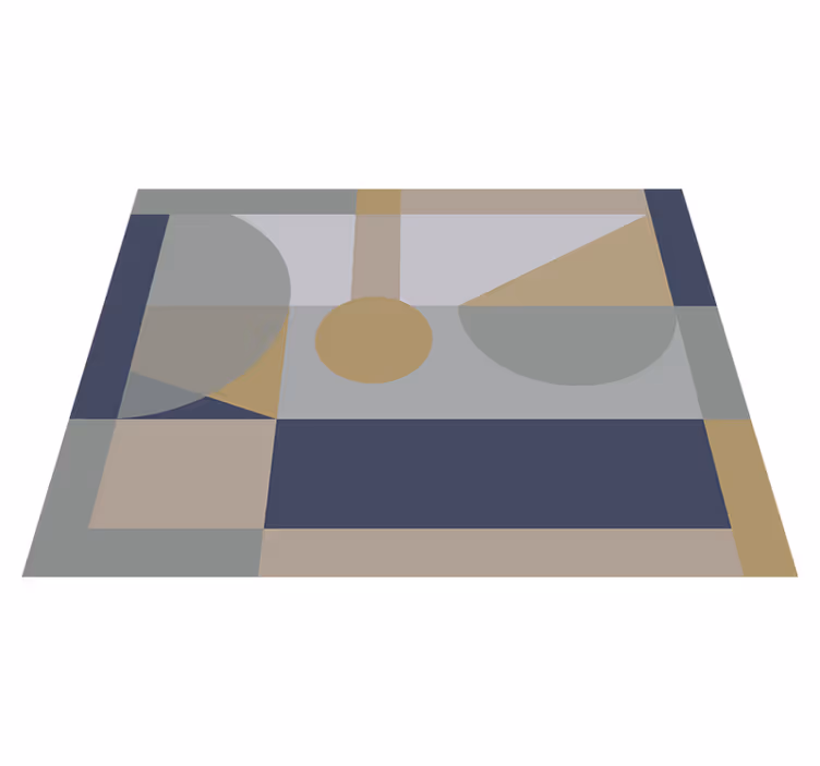 Tapis vinyle géométrique formes géométriques abstraites - TenStickers
