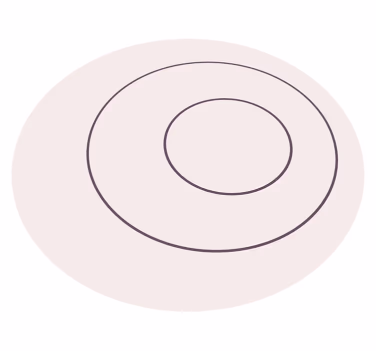 Tapis vinyle minimaliste design circulaire minimaliste - TenStickers