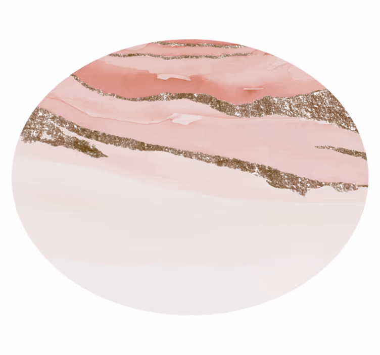 Tapis vinyle rond conception circulaire texturée abstraite - TenStickers