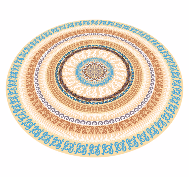 Tapis vinyle mandala motif de cercle de mandala - TenStickers