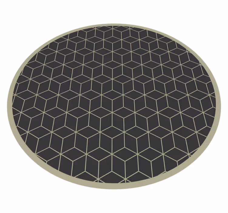 Tapis vinyle géométrique accent circulaire décoratif - TenStickers