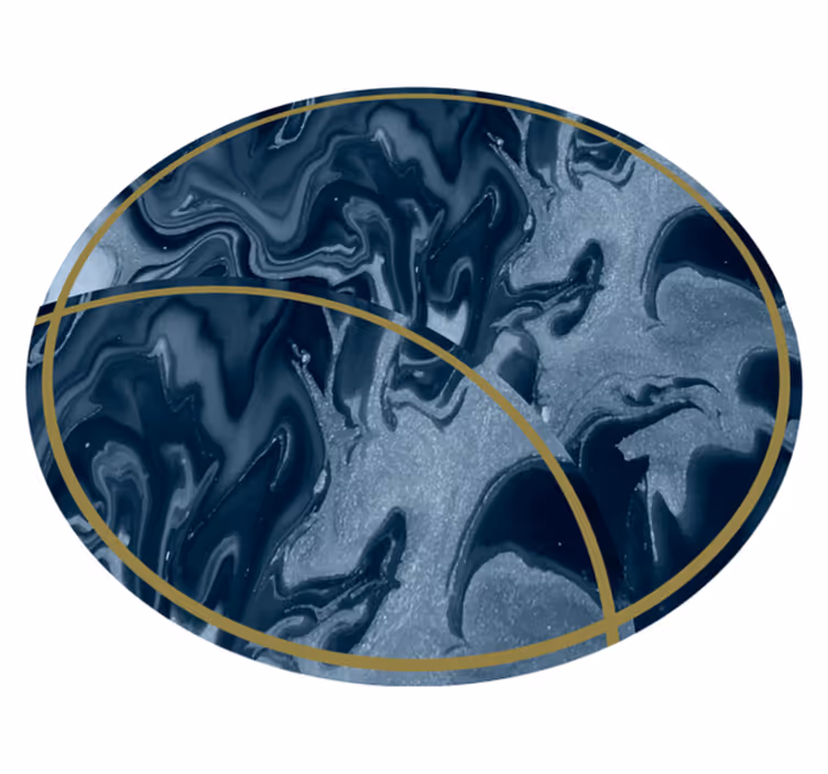 Tapis vinyle marbre motif circulaire marbré abstrait - TenStickers