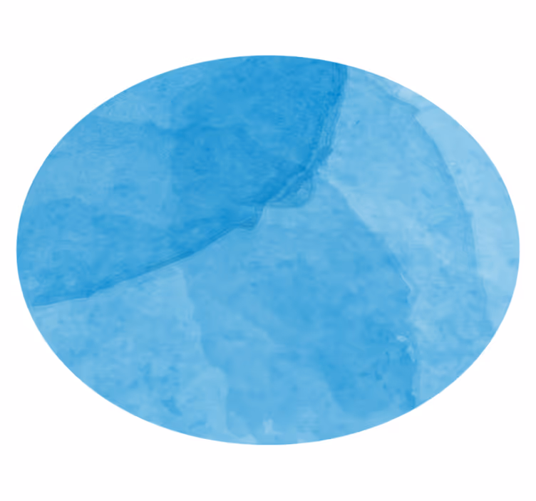 Tapis vinyle minimaliste dessin circulaire bleu abstrait - TenStickers