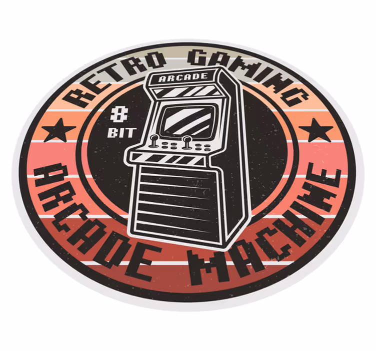 Tapis vinyle ado cercle de jeux d'arcade rétro - TenStickers