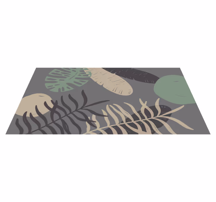 Tapis vinyle plantes motif feuilles botaniques - TenStickers
