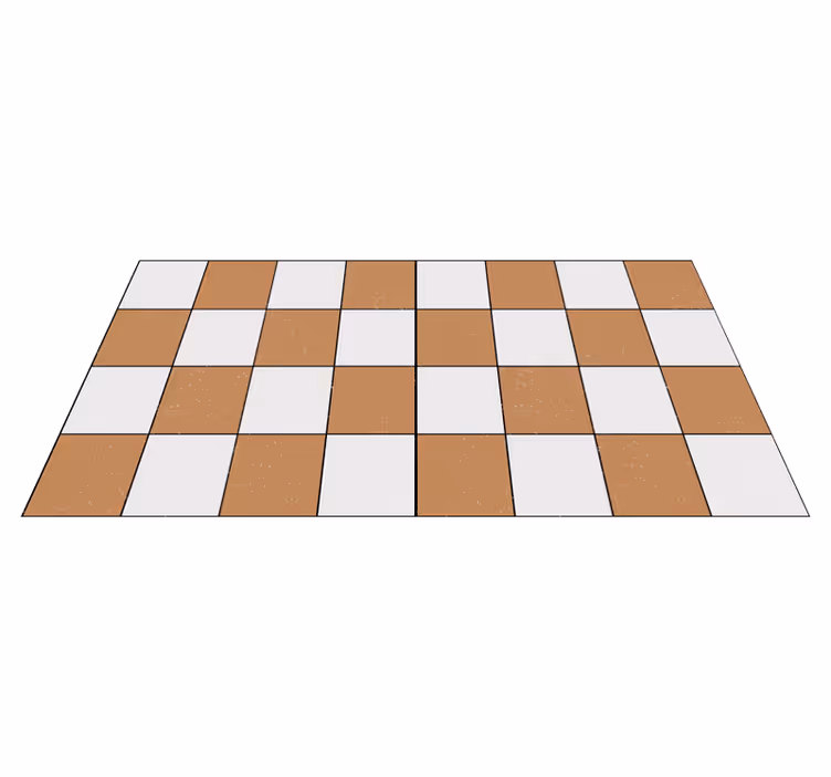 Tapis vinyle carreaux de ciment motif à damier Décor - TenStickers