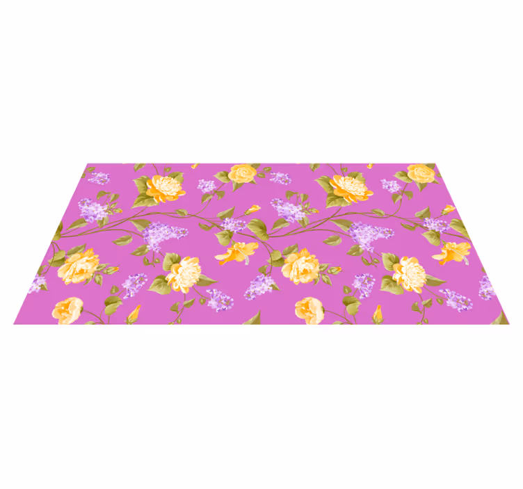 Tapis vinyle fleurs et plantes motif de fleurs en fleurs - TenStickers