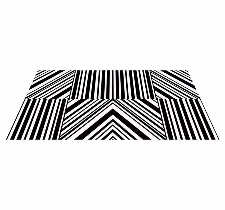 Tapis vinyle rayures motif à rayures audacieux - TenStickers