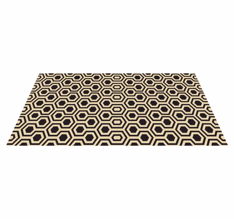Tapis vinyle géométrique motif hexagonal géométrique - TenStickers
