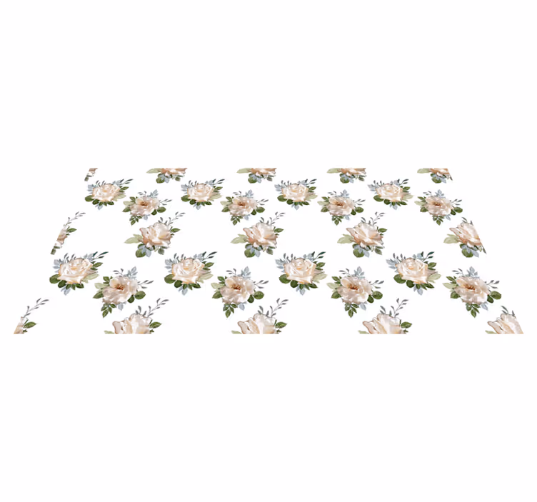 Tapis vinyle fleurs et plantes - TenStickers
