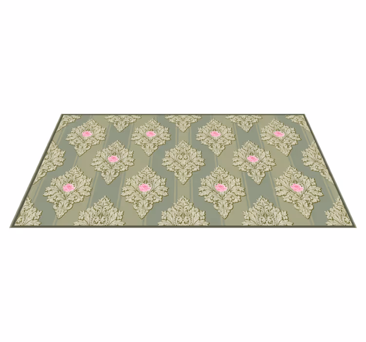 Tapis vinyle fleurs et plantes motif floral vintage Décor - TenStickers
