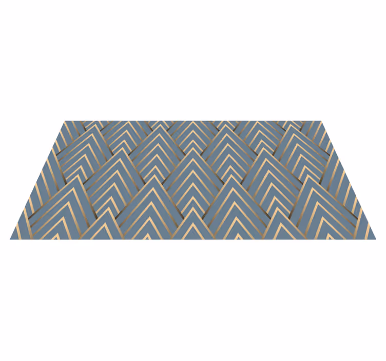 Tapis vinyle géométrique motif de chevron géométrique - TenStickers
