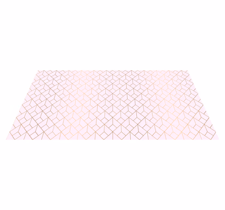 Tapis vinyle géométrique modèle de cube géométrique - TenStickers