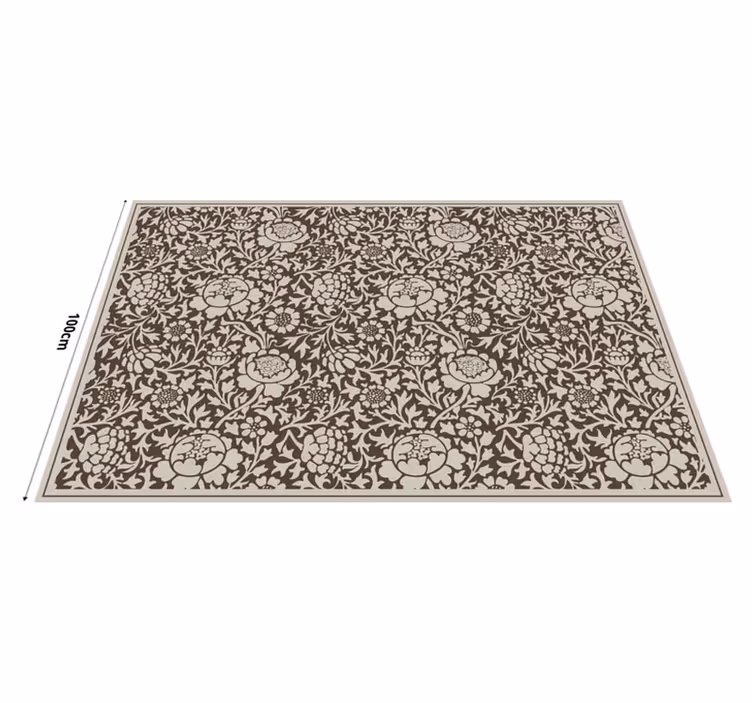 Tapis vinyle retro Imprimé fleuri vintage - TenStickers