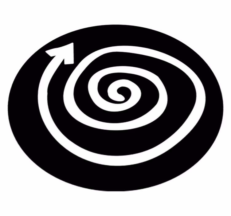 Tapis vinyle chambre Tapis en spirale - TenStickers