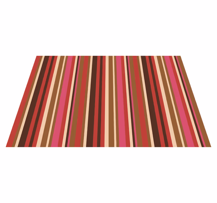 Tapis vinyle chambre vinylee rayé bohème - TenStickers