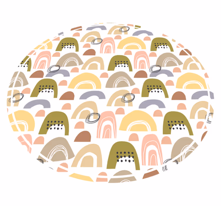 Tapis vinyle enfant arc-en-ciel style nordique - TenStickers