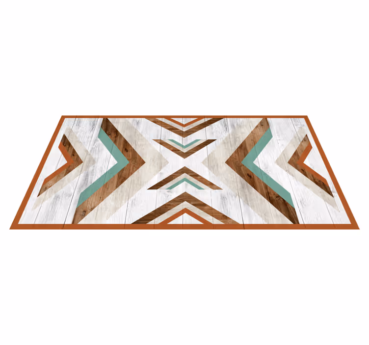 Tapis vinyle chambre texture en bois à chevrons - TenStickers