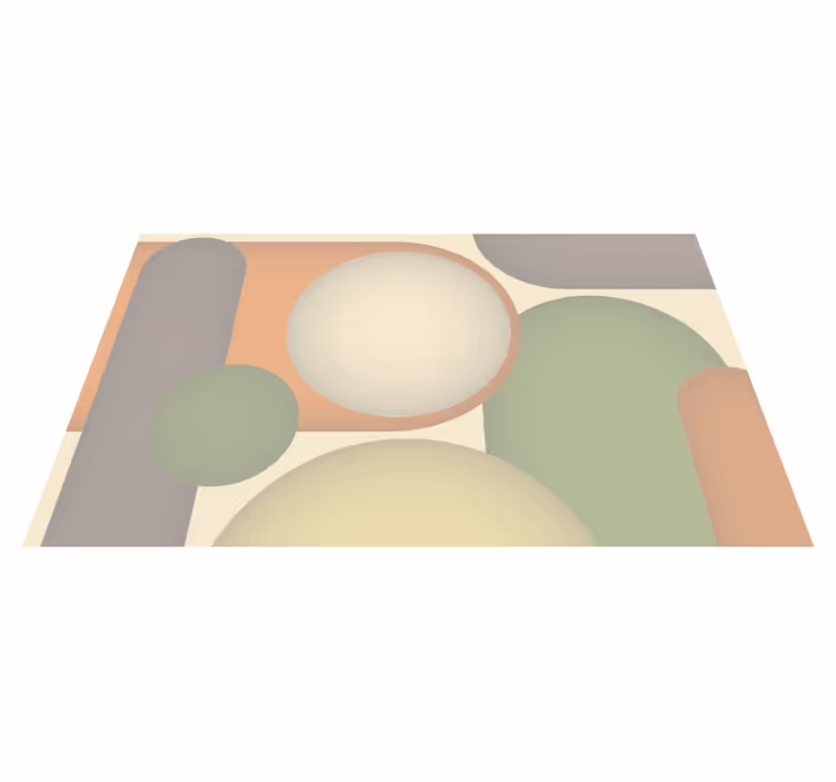 Tapis vinyle design moderne motifs circulaires contemporains - TenStickers