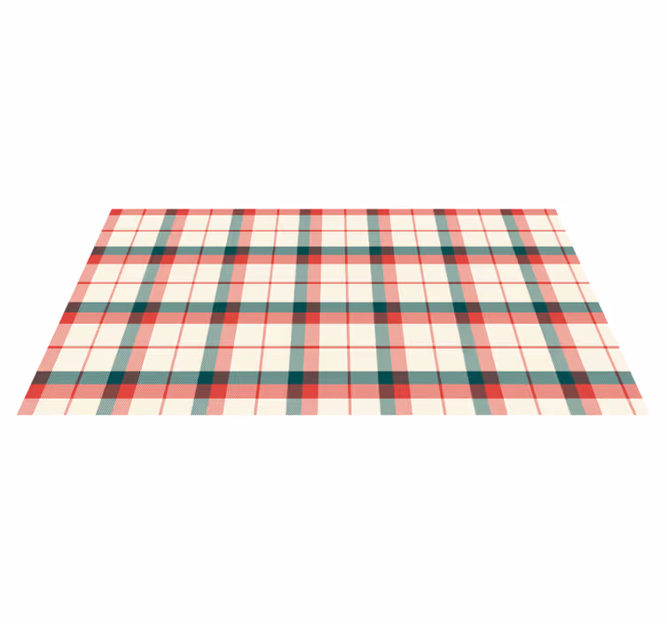 Tapis vinyle geometrique Tartan de noël - TenStickers