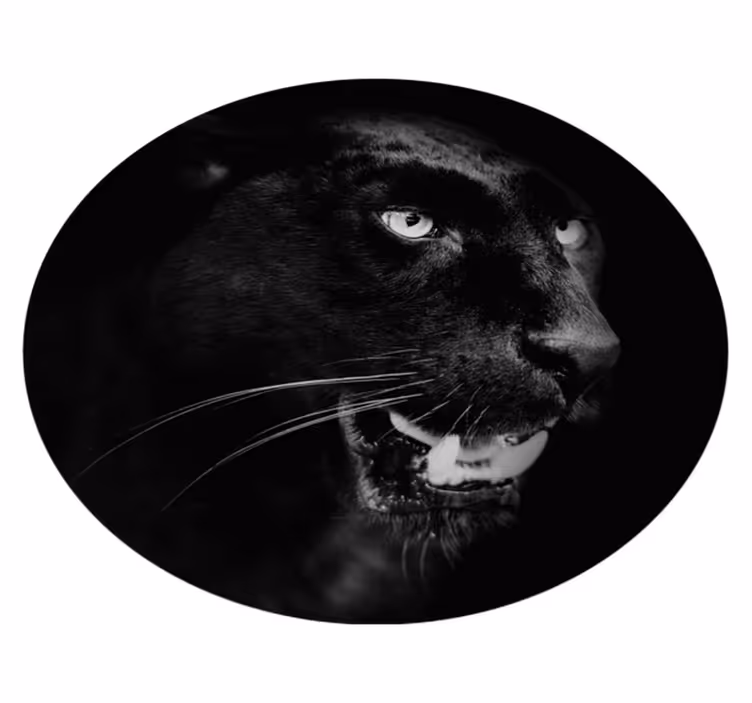 Tapis vinyle extérieur motif panthère noire - TenStickers