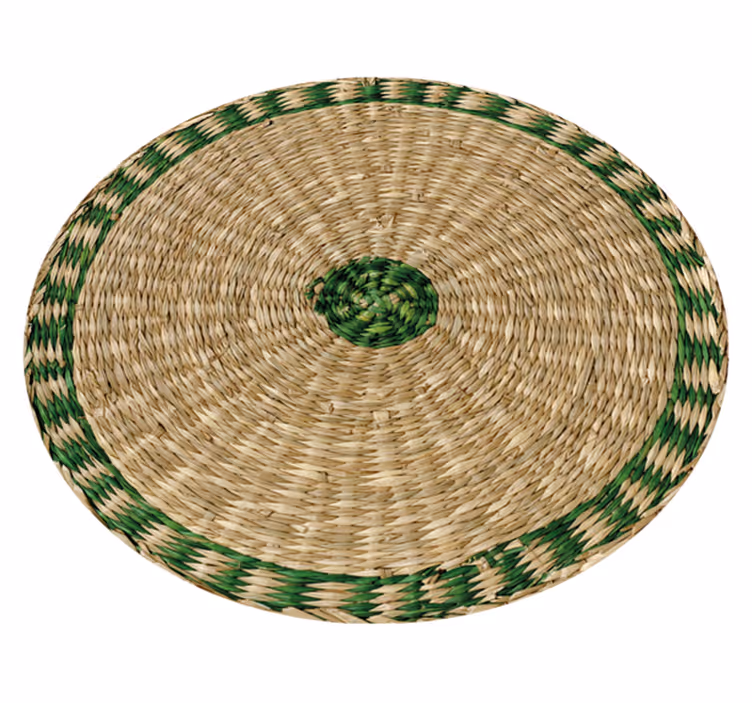 Tapis vinyle textures tissé texture ronde - TenStickers