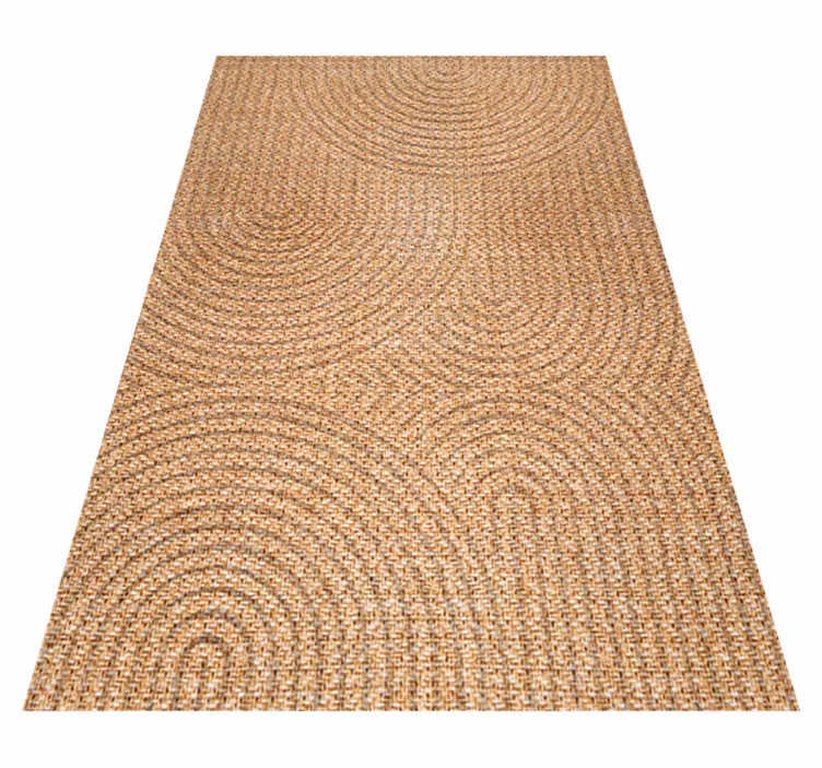 Tapis vinyle géométrique arcs Effet Tissé - TenStickers