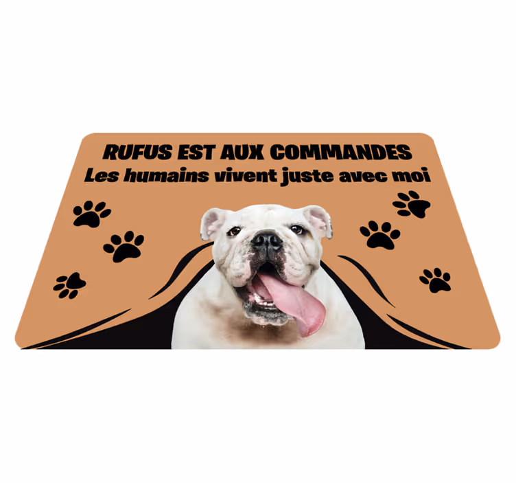 Tapis vinyle hall d'entrée photo personnalisée pour animaux de co - TenStickers