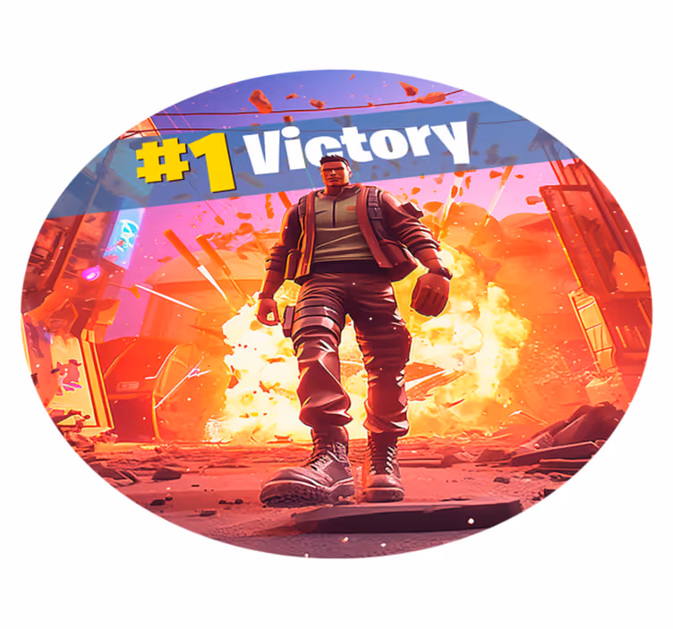Tapis vinyle chambre soldat de jeu vidéo victoire - TenStickers