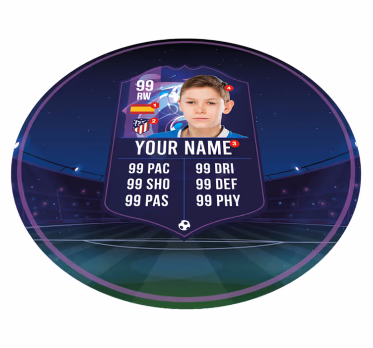 Tapis vinyle ado carte de joueur de football - TenStickers