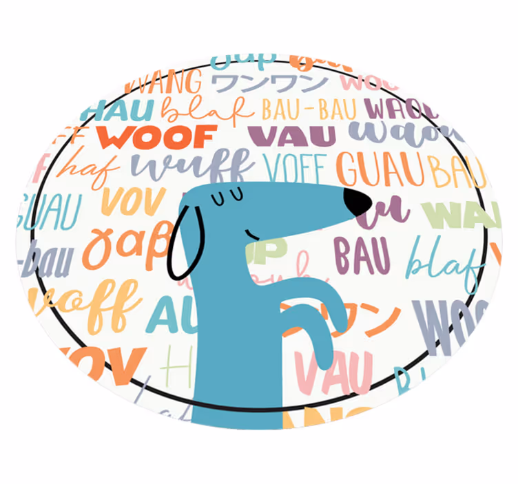 Tapis vinyle animal le aboiement du chien - TenStickers