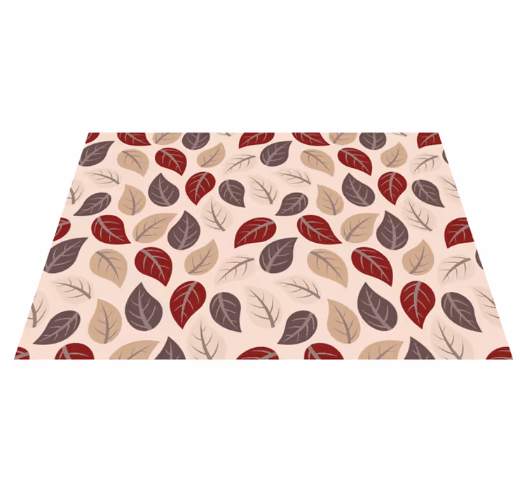 Tapis vinyle fleurs et plantes motif de feuille d'automne - TenStickers