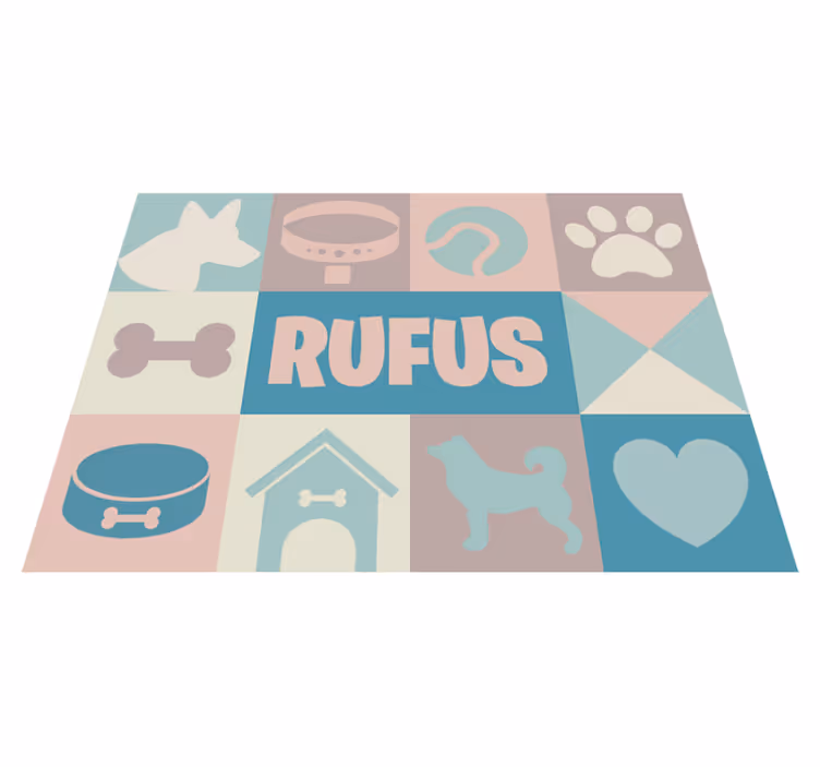 Tapis vinyle animal chiens personnalisés - TenStickers