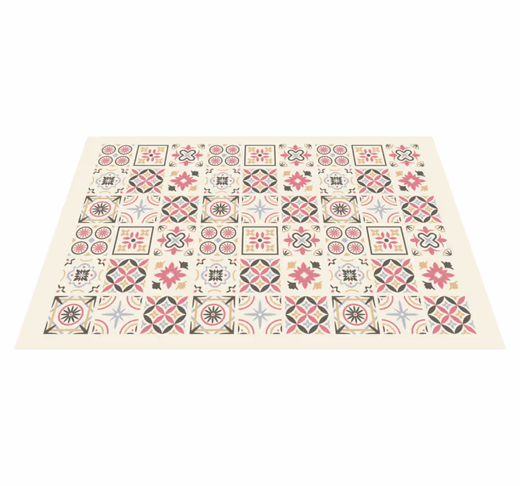 Tapis vinyle carreaux de ciment "Collège Nicolle" - TenStickers