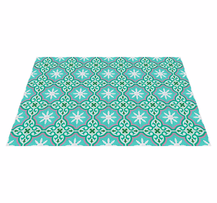 Tapis rétro hydraulique verte carrelage - TenStickers