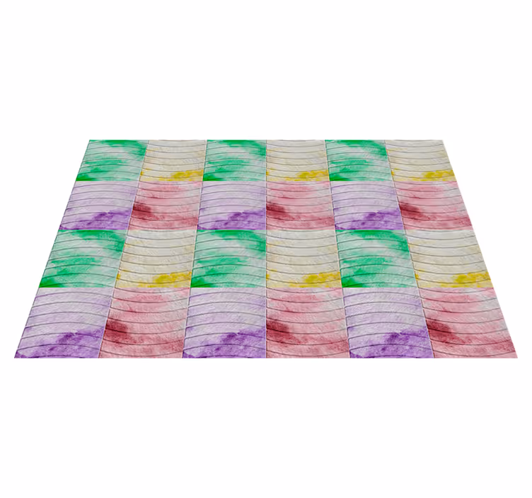 Tapis vinyle salon tuiles des Ramblas - TenStickers