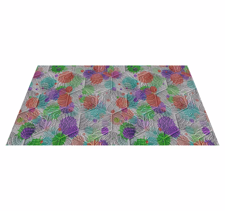 Tapis vinyle salon les tuiles teintées de GaudiLes tuiles teintée - TenStickers
