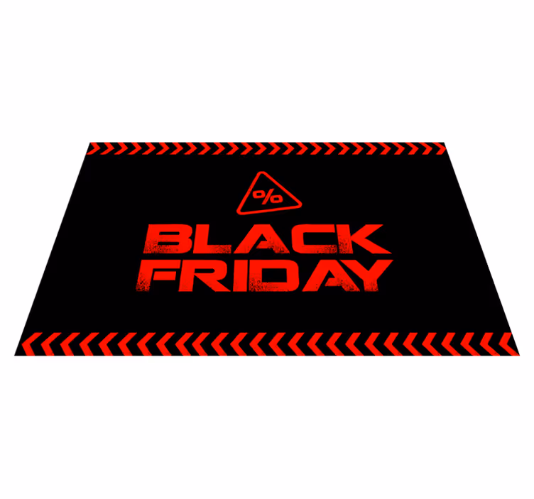 Tapis vinyle noir vendredi noir - TenStickers