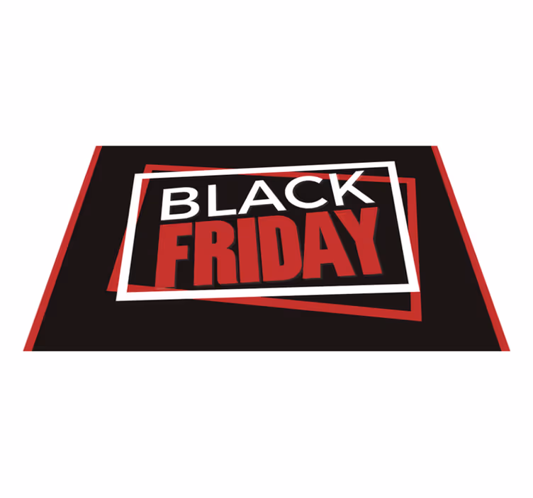 Tapis vinyle noir promotion du Vendredi Noir - TenStickers