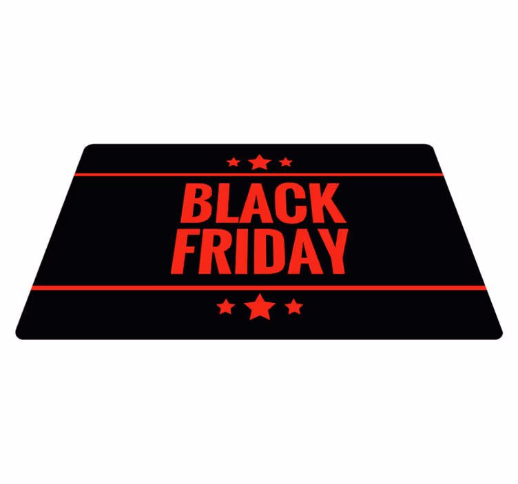 Tapis vinyle noir vendredi NoirVendredi noir est un jour de shopp - TenStickers